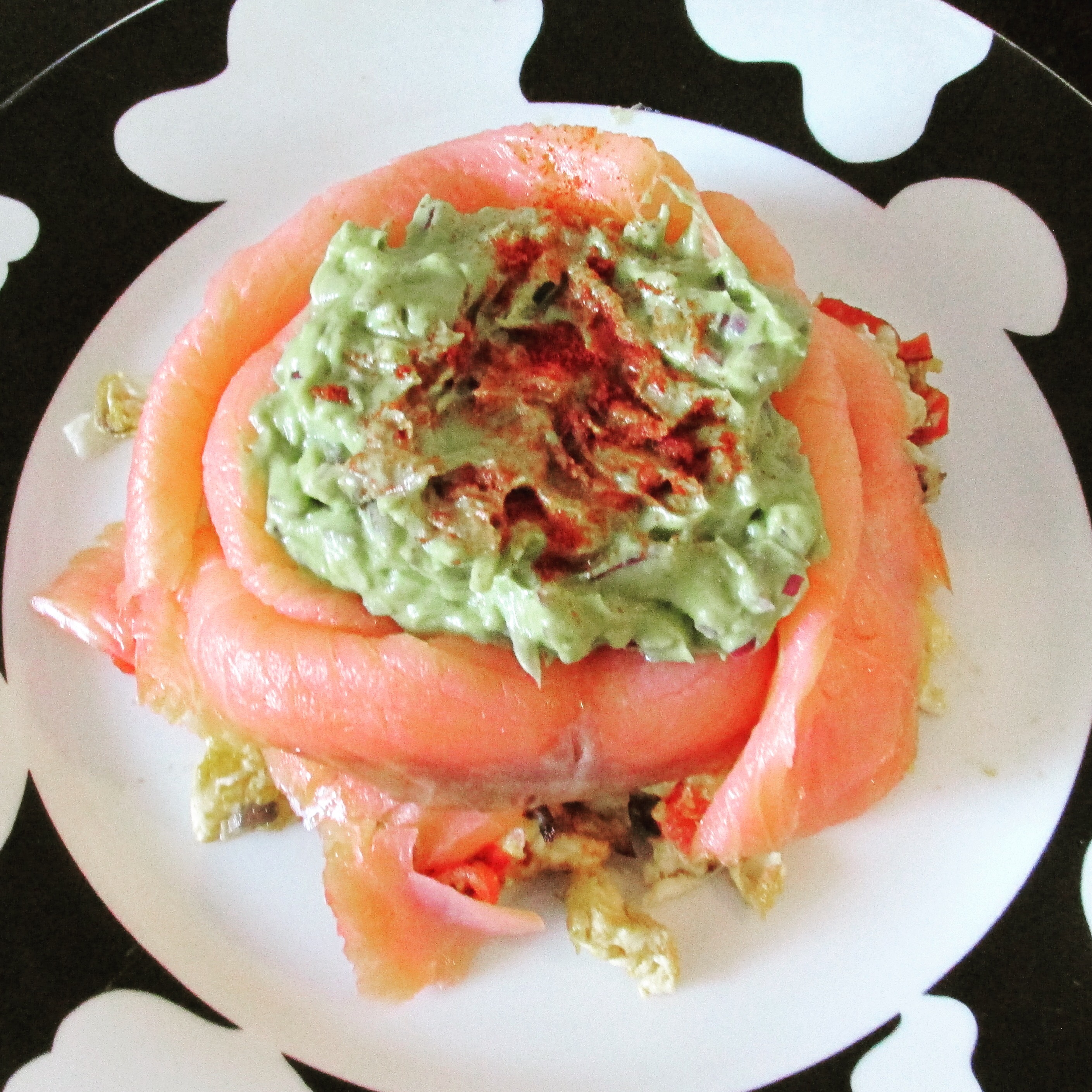 smoked salmon with avocado a la rose